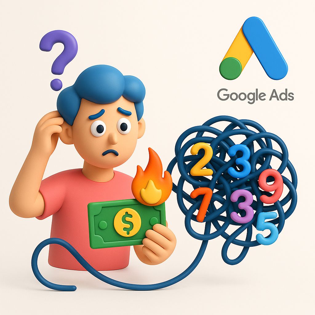 Google Ads for Beginners: Confused marketer burning money
